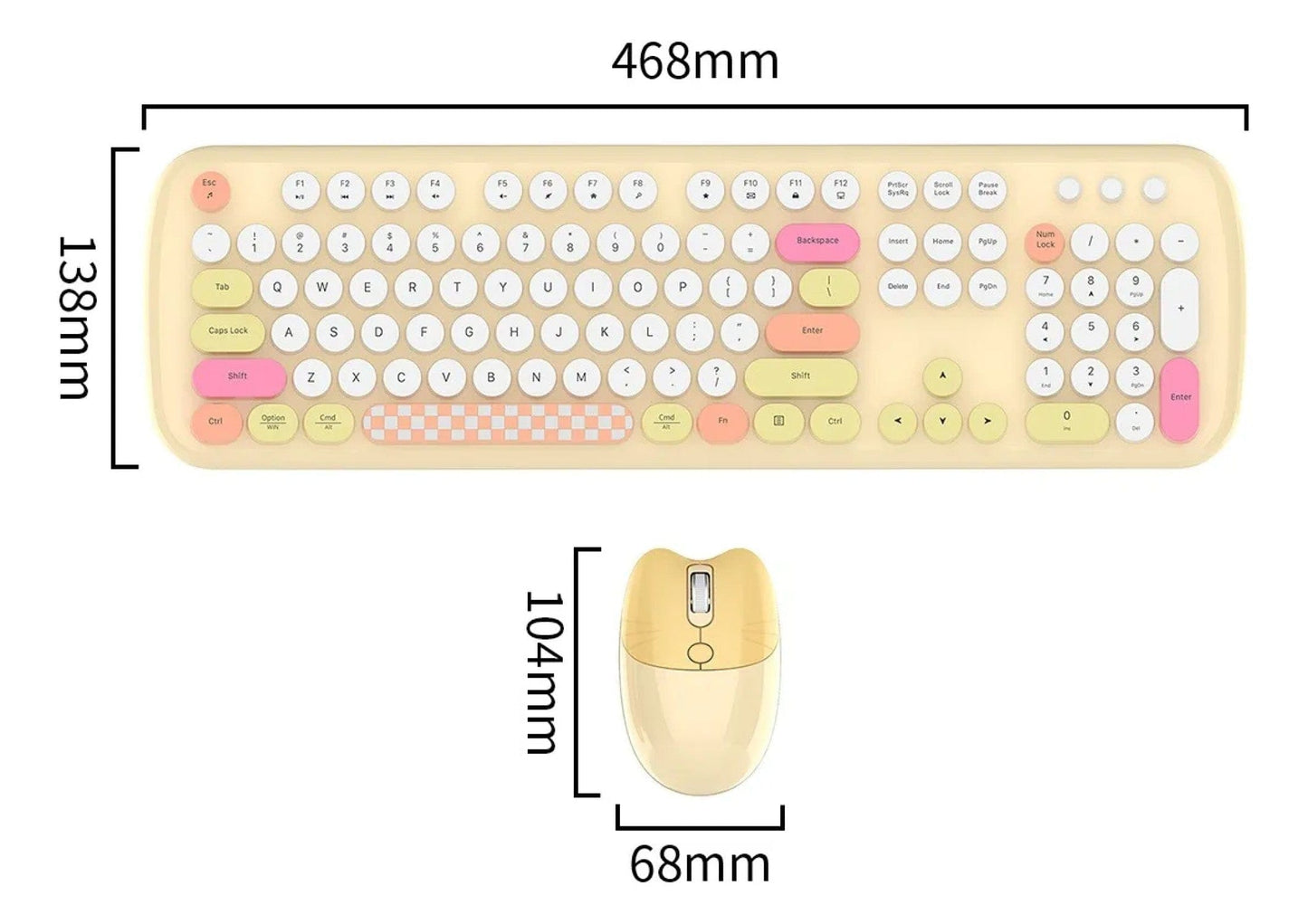 Wireless Keyboard & Mouse Combo - Silent Click
