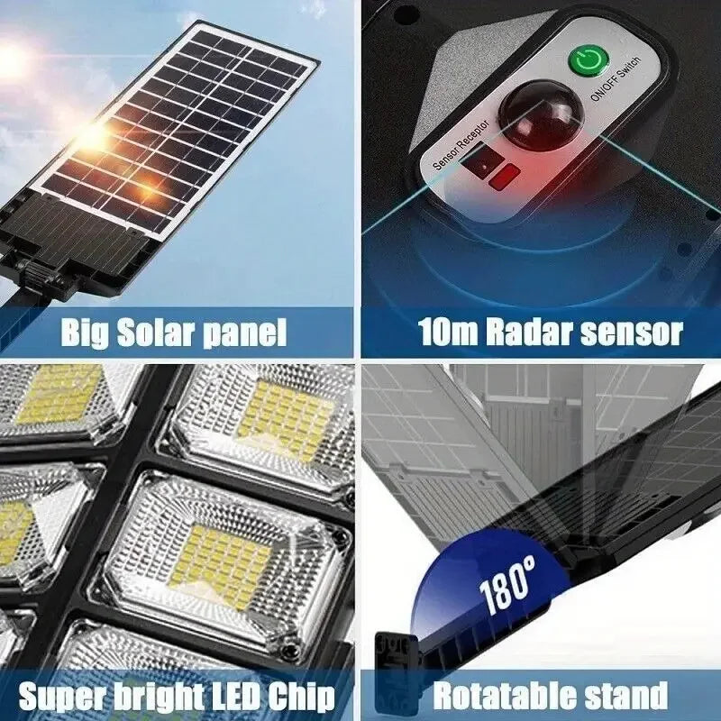 504LED Ultra-Bright Remote & Senor Solar Light