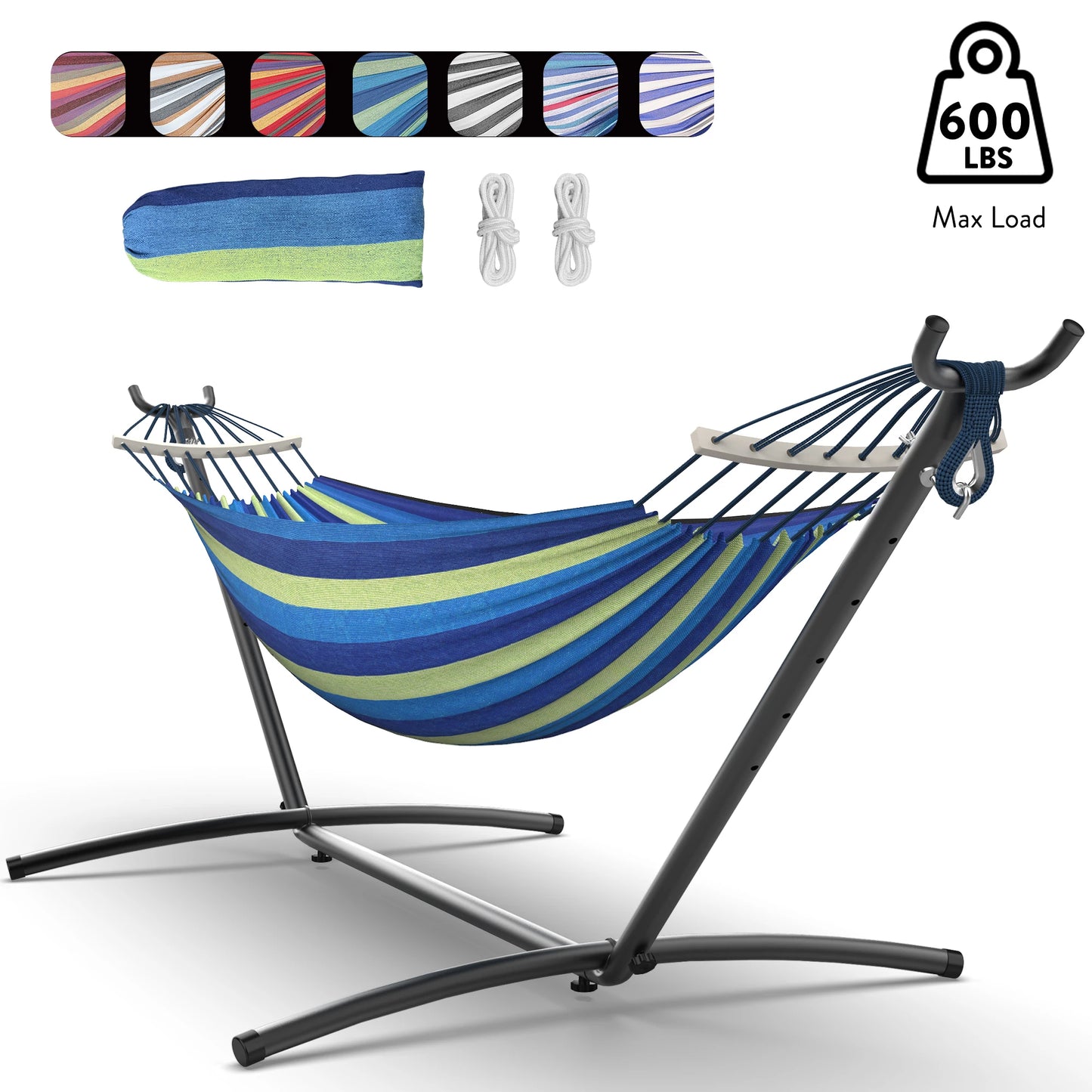 Gyroor Hammock with Adjustable Stand 600lb Capacity