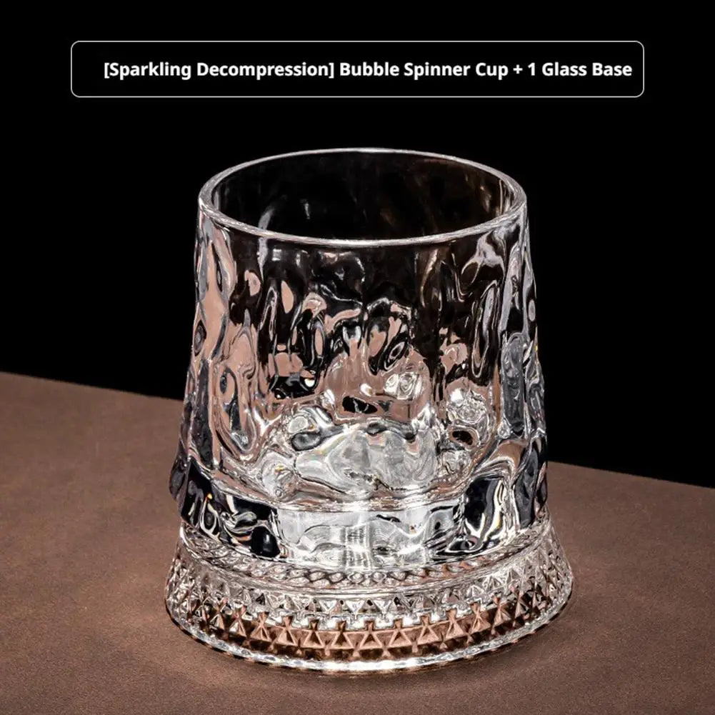 Rotating Whiskey Glass with Base