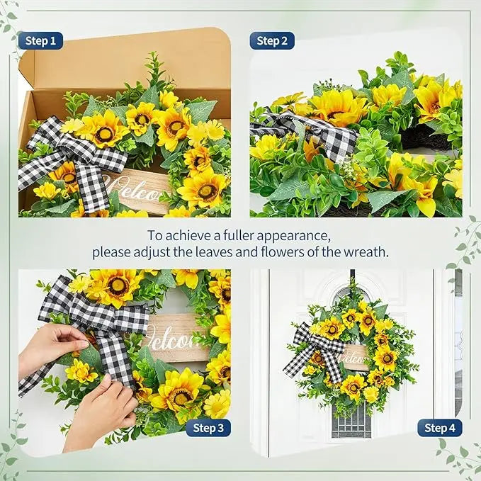 20" Sunflowers Wreath