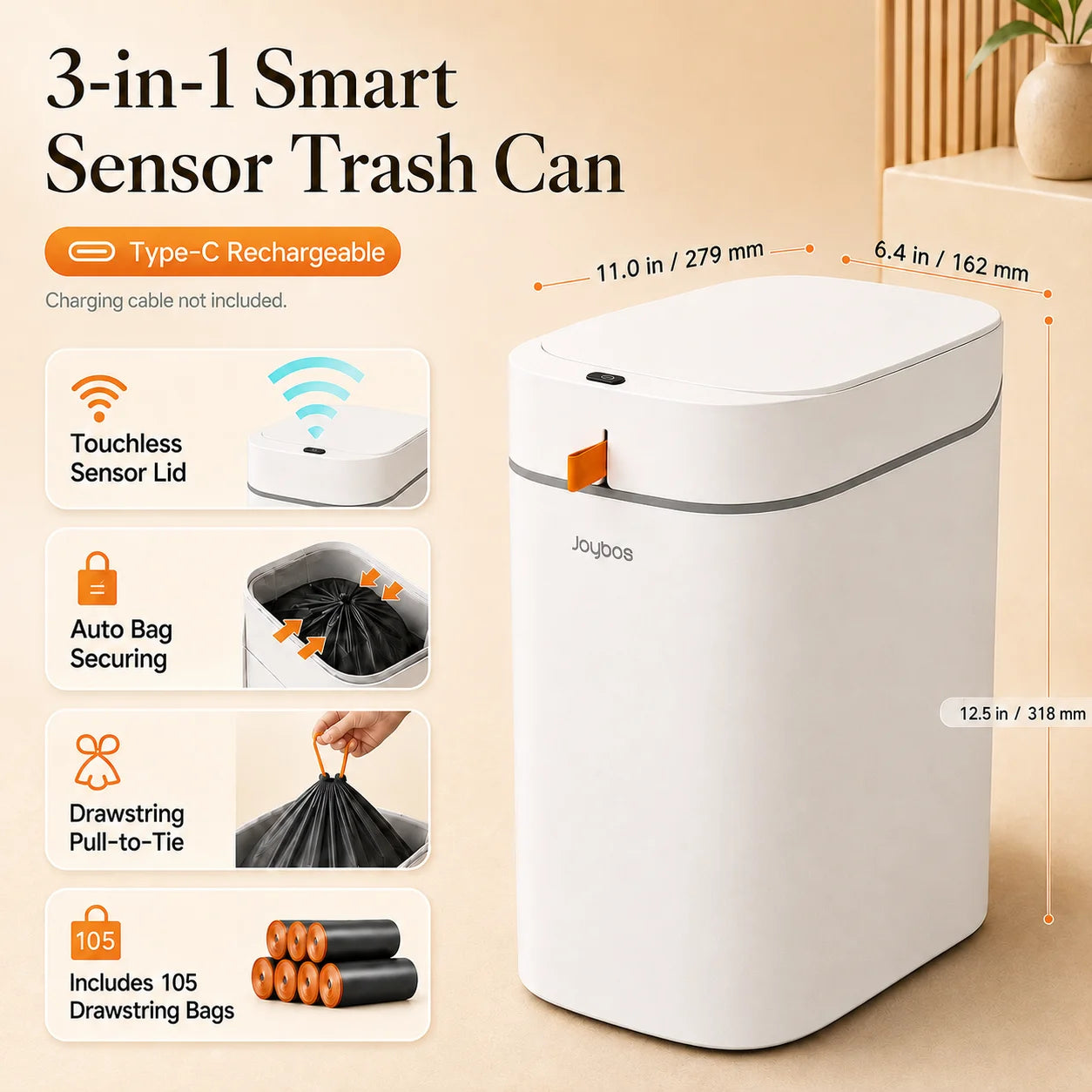 Smart Trash Can with Auto-Lining