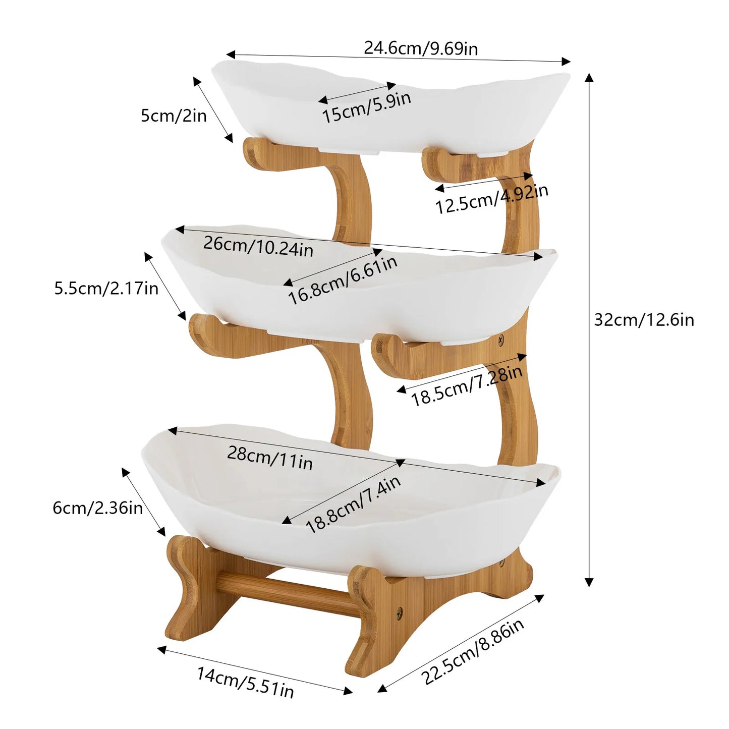 3-Tier Bamboo Stand