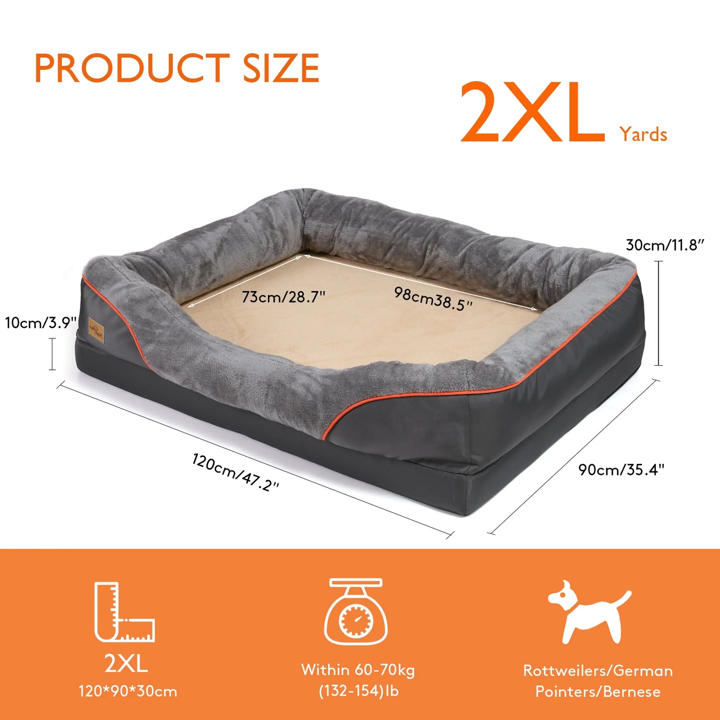 XL/2XL Orthopedic Foam Pet Bed