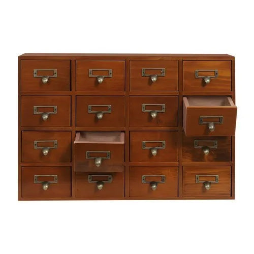 Tabletop 64 Drawer Pine Wood Organizer