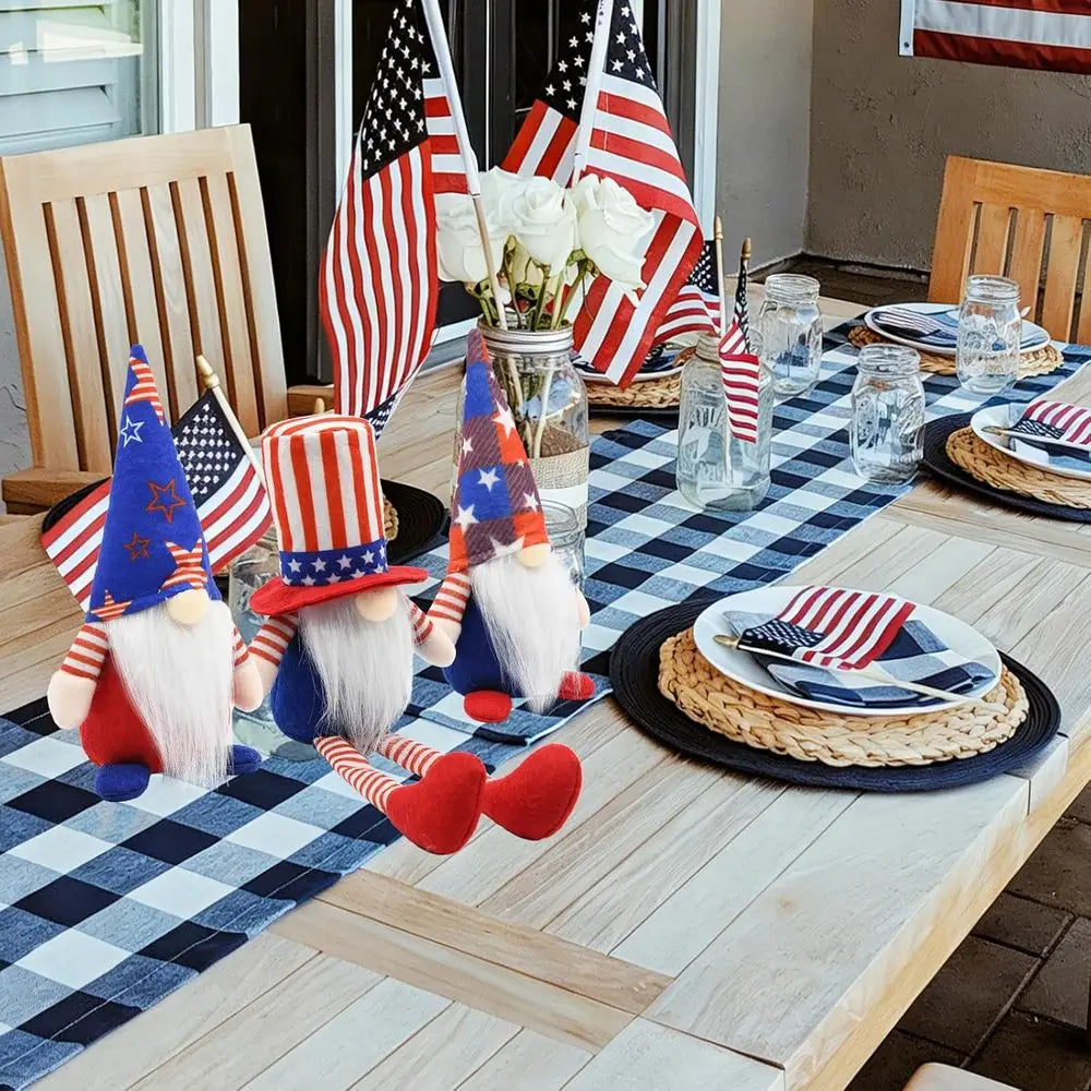 3-Piece Patriotic Gnome Set