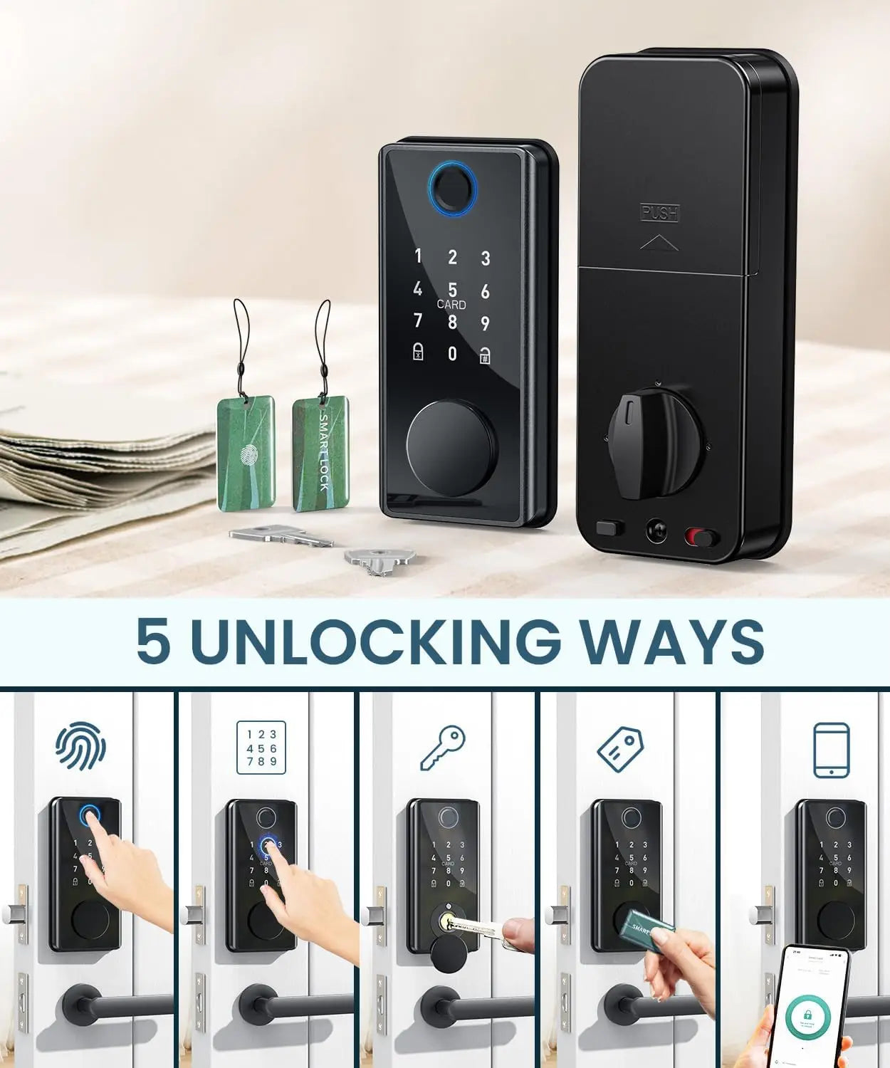 Biometric Smart Digital Door Lock with Code -Auto Lock