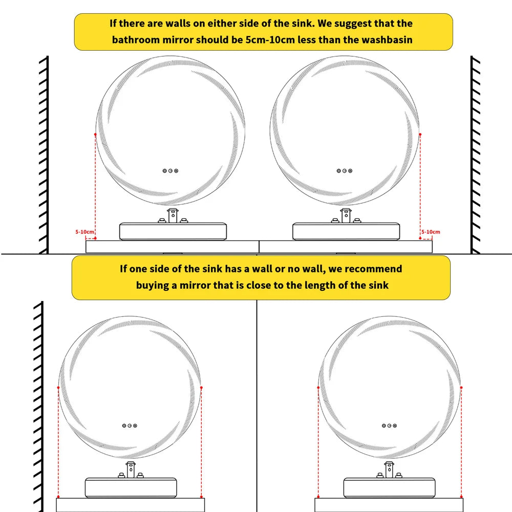Round LED Bathroom Mirror