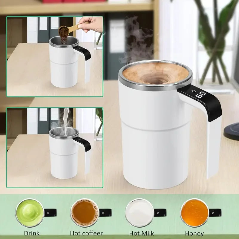Smart Mixing Coffee Cup LED display USB charging
