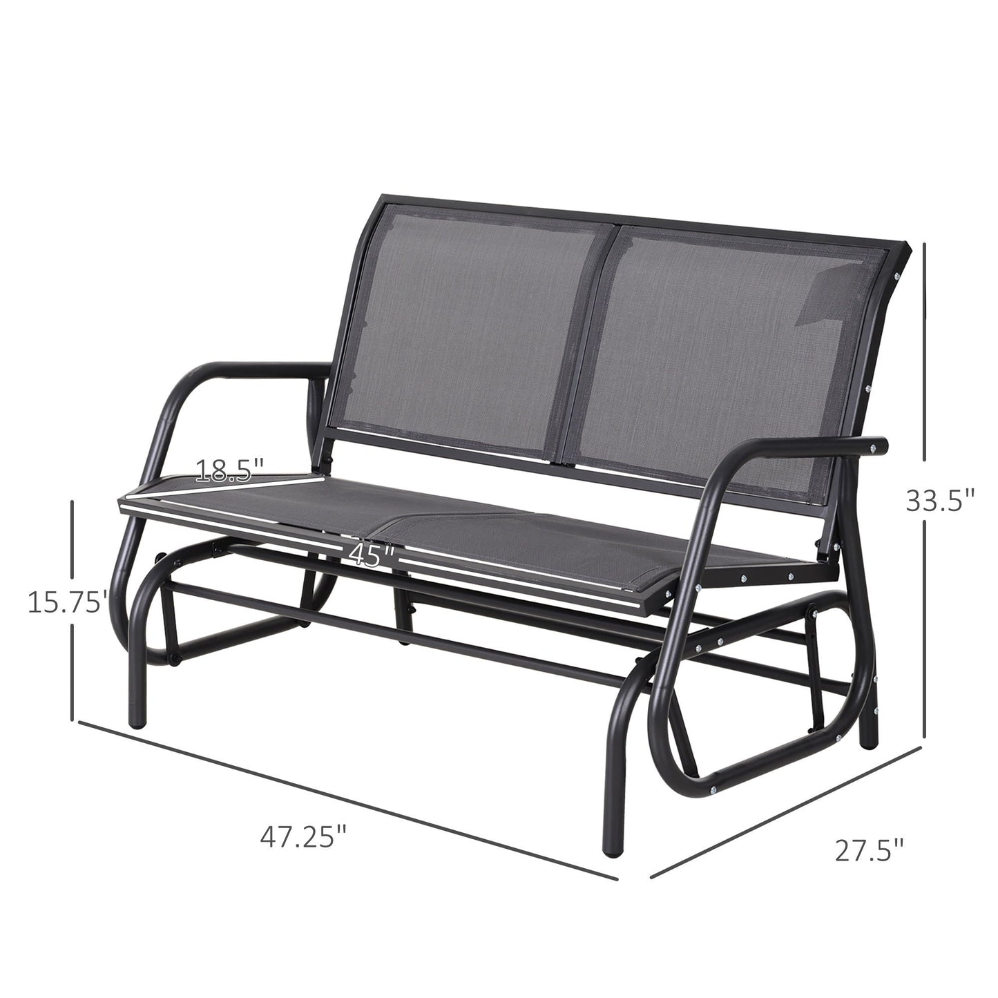 2 Person Outdoor Glider Bench