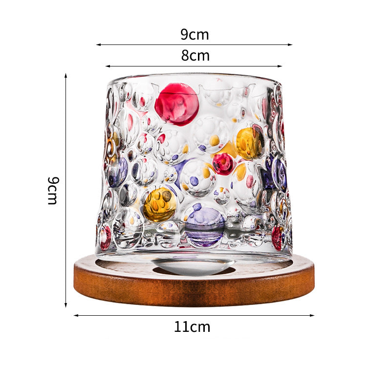 Hand drawn rotating whiskey glasses
