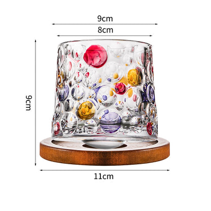 Hand drawn rotating whiskey glasses
