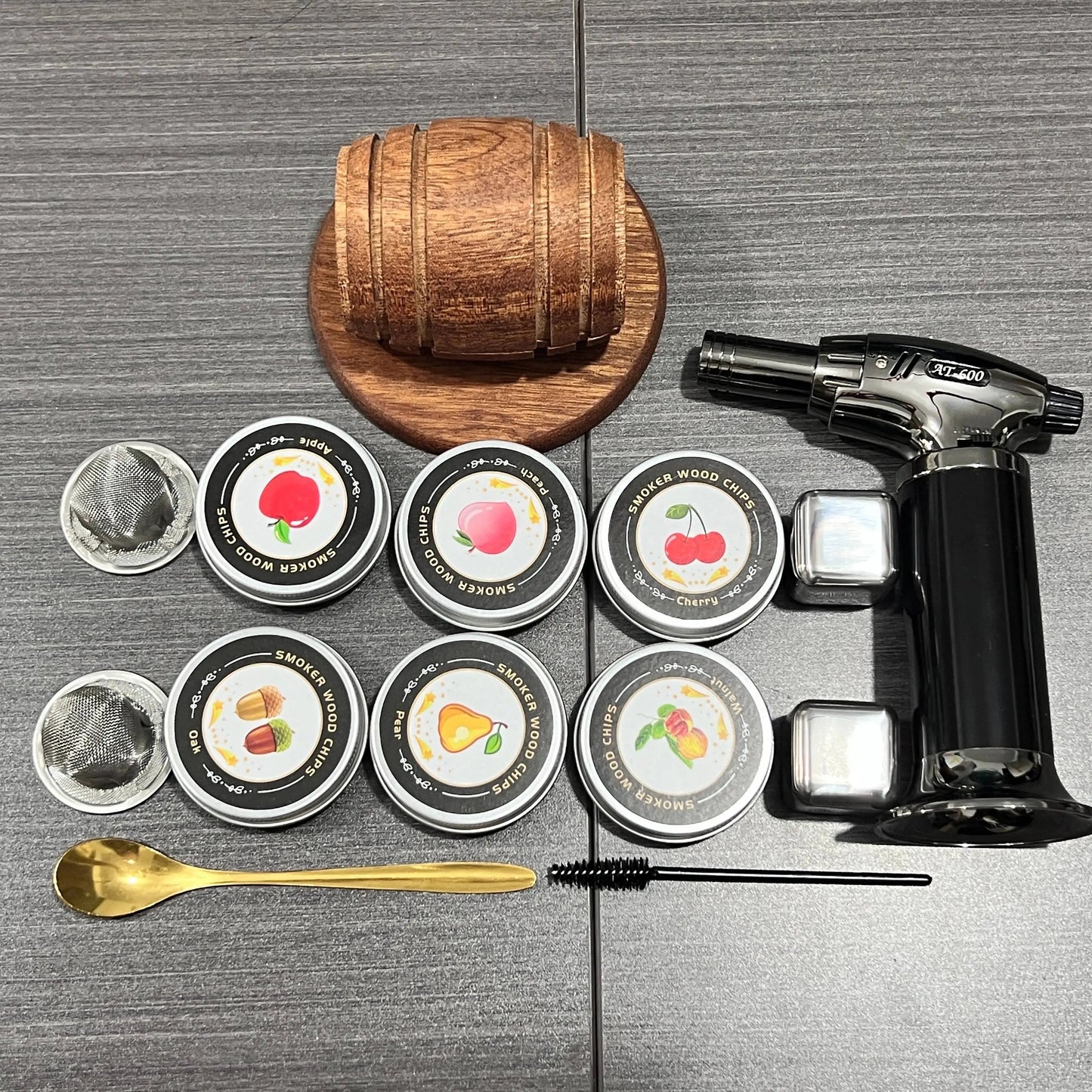 Barrel Cocktail Smoking Kit with Wood Chips