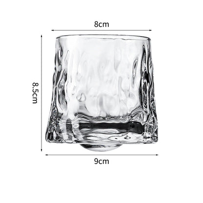 Hand drawn rotating whiskey glasses