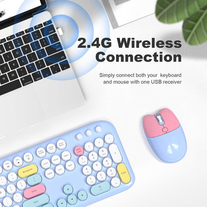 Wireless Keyboard & Mouse Combo - Silent Click
