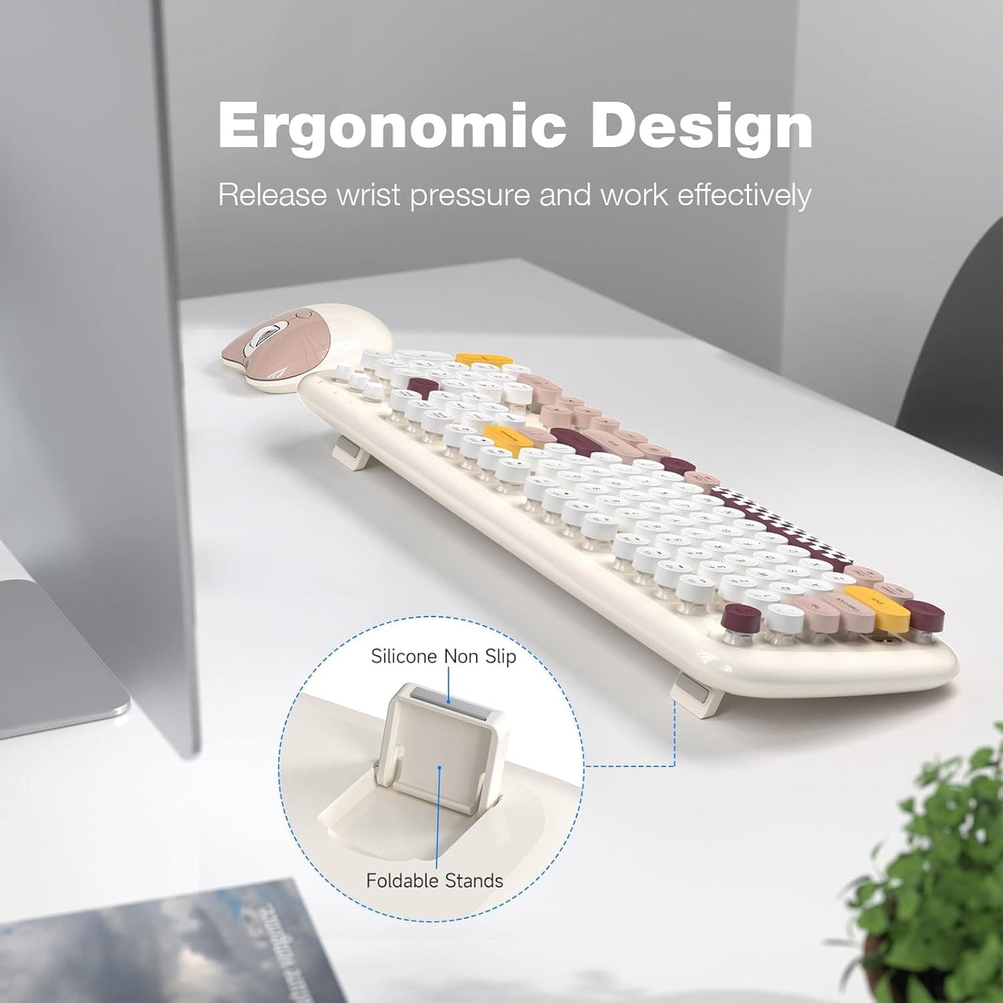 Wireless Keyboard & Mouse Combo - Silent Click