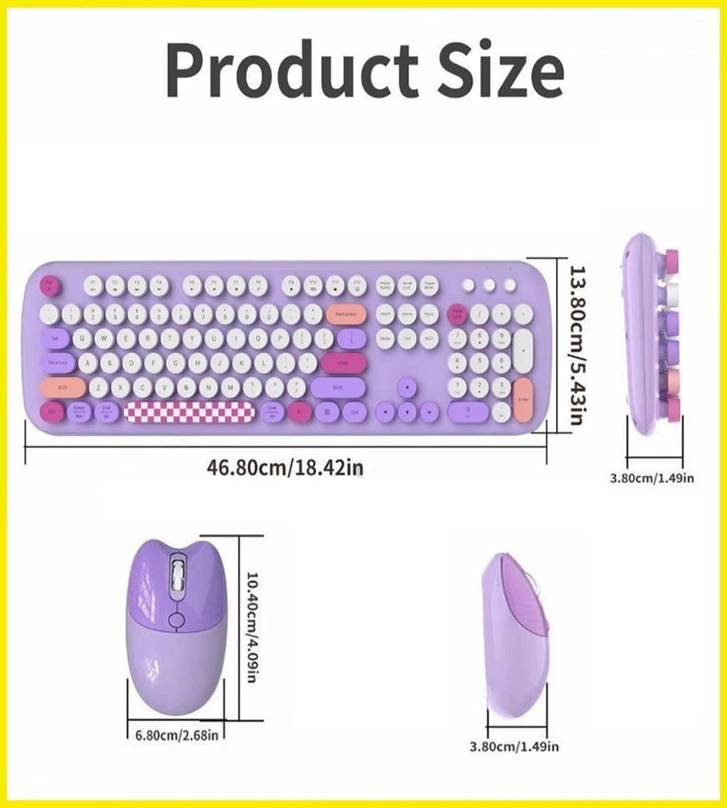 Wireless Keyboard & Mouse Combo - Silent Click