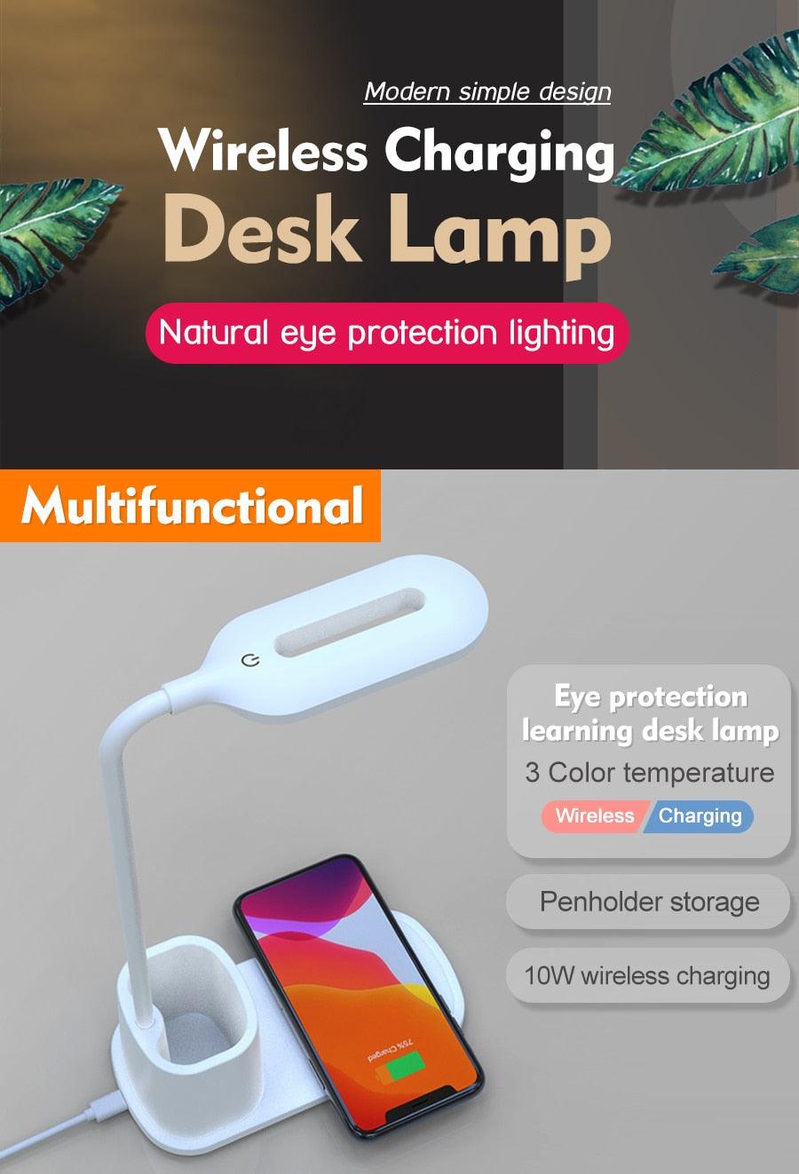 Wireless LED Desk Lamp with Eye Protection