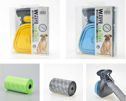 Travel Foldable Pooper Scooper With 1 Roll Compostable bags