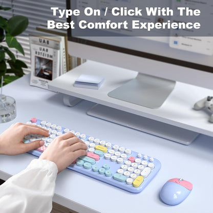 Wireless Keyboard & Mouse Combo - Silent Click