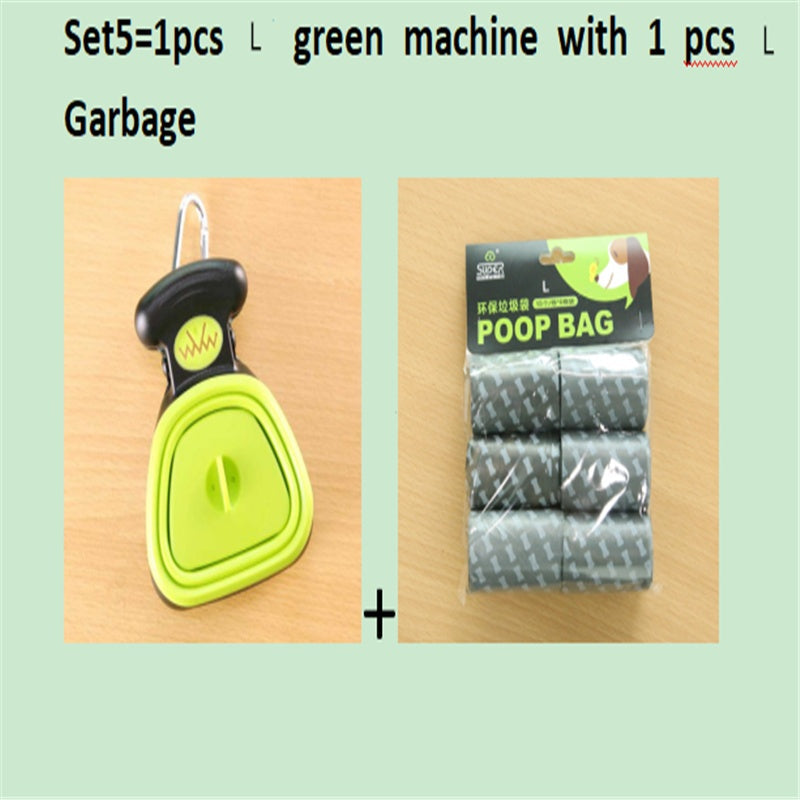 Travel Foldable Pooper Scooper With 1 Roll Compostable bags