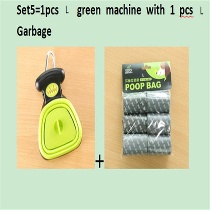 Travel Foldable Pooper Scooper With 1 Roll Compostable bags