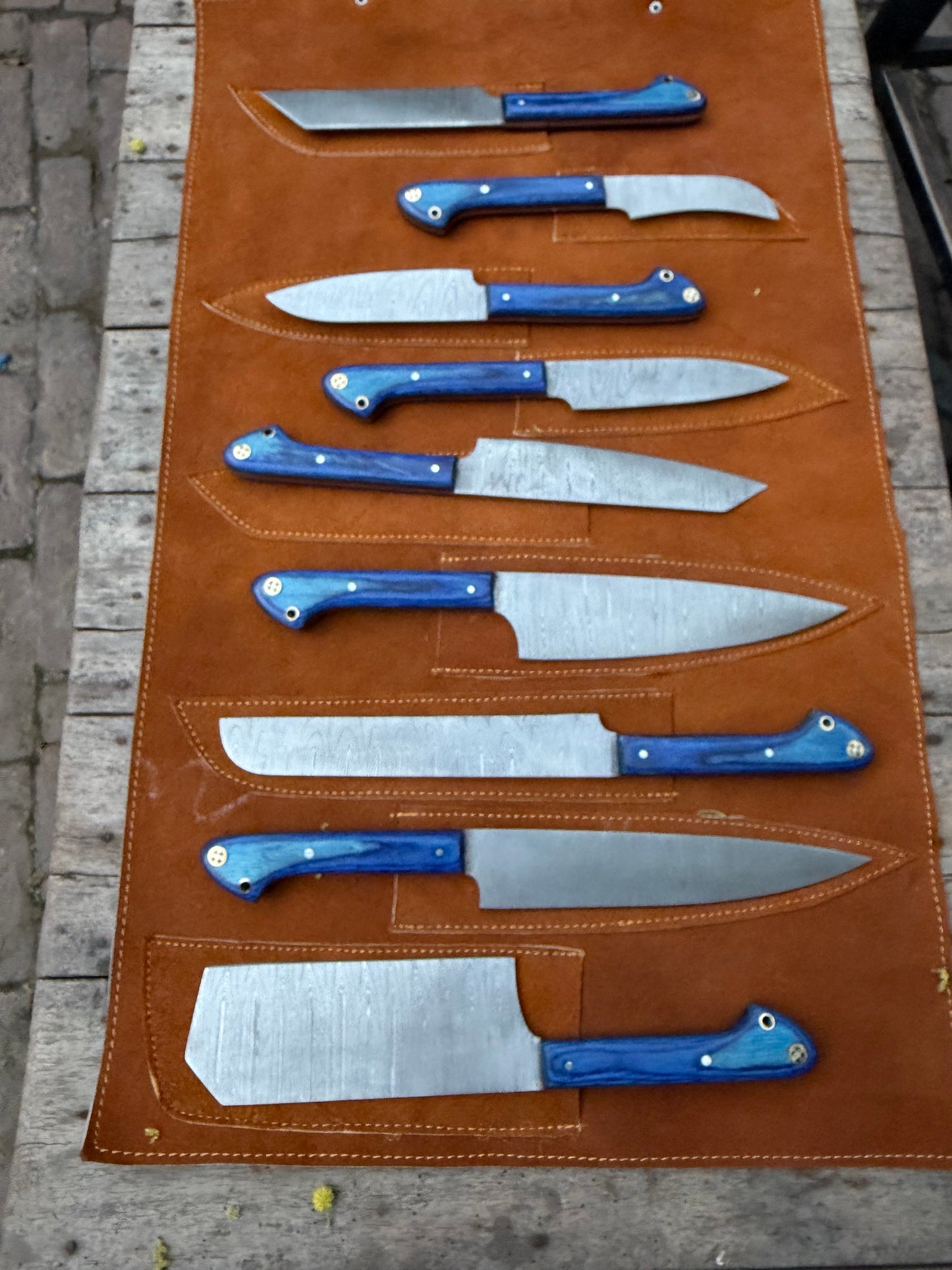 9-Piece Damascus Kitchen Knife Set
