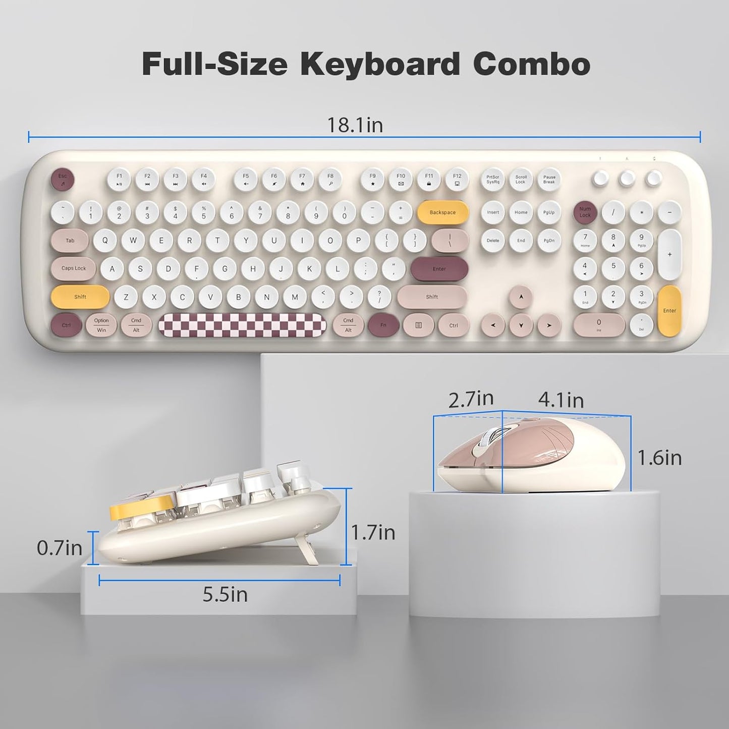 Wireless Keyboard & Mouse Combo - Silent Click
