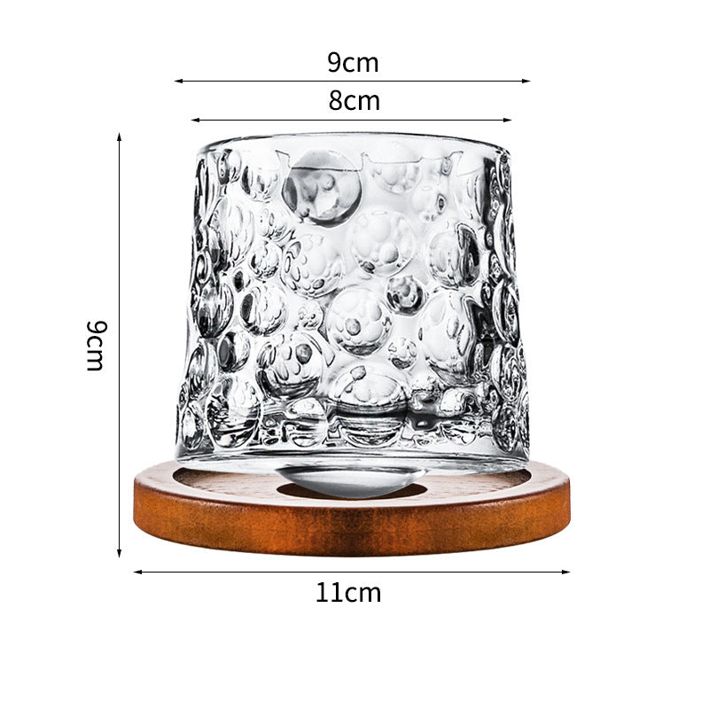 Hand drawn rotating whiskey glasses