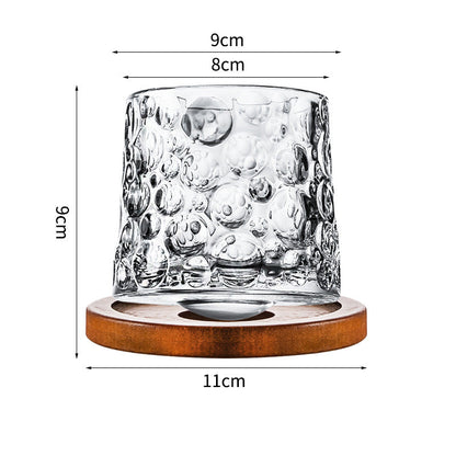 Hand drawn rotating whiskey glasses