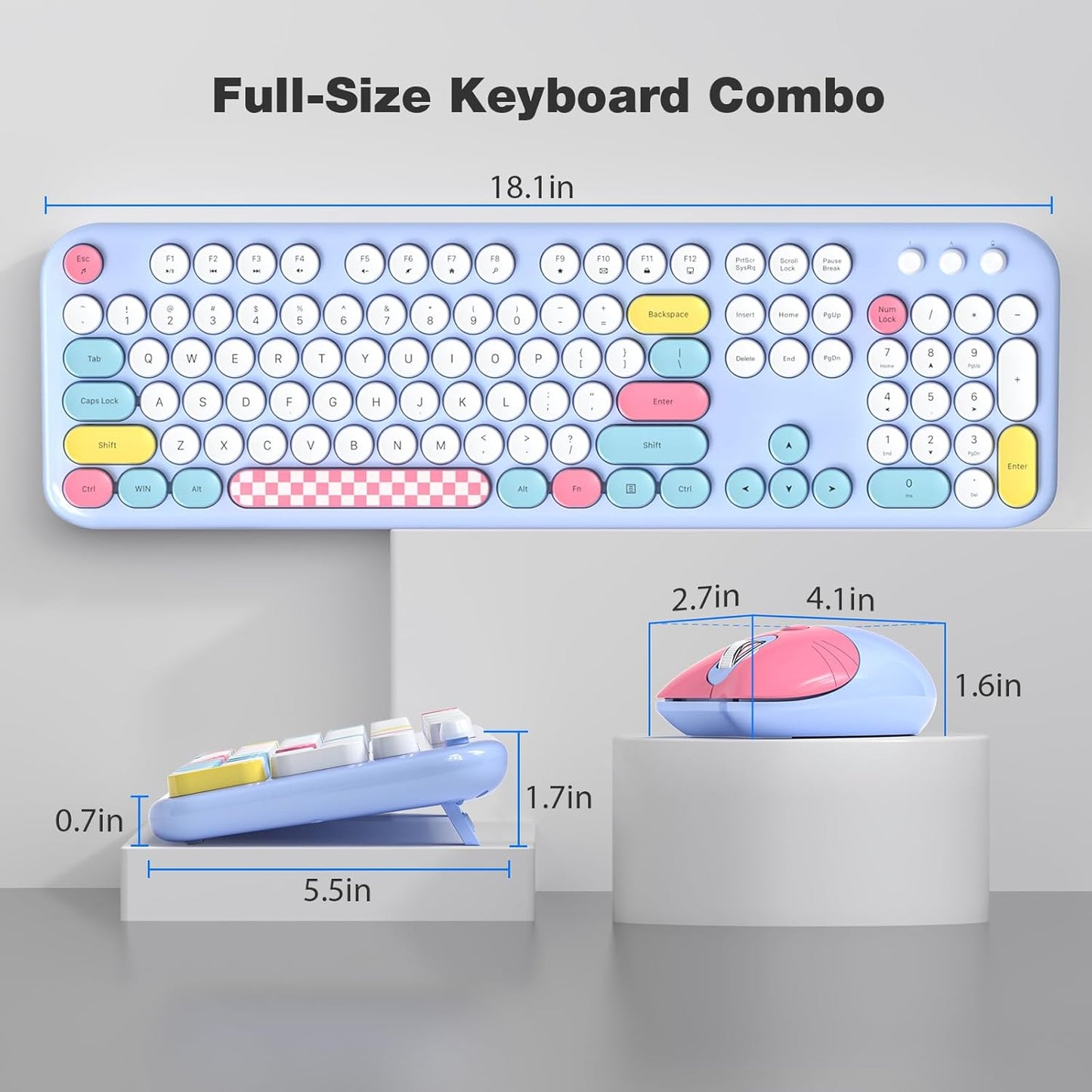 Wireless Keyboard & Mouse Combo - Silent Click