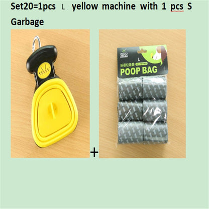 Travel Foldable Pooper Scooper With 1 Roll Compostable bags