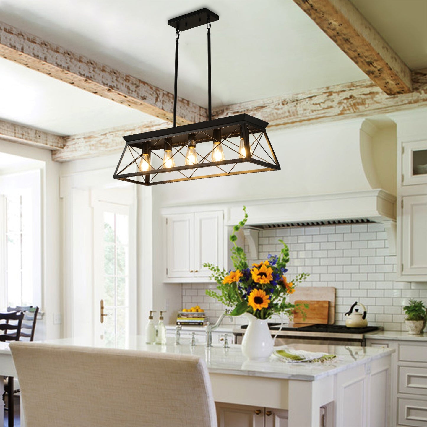 5-light Farmhouse Pendant Light