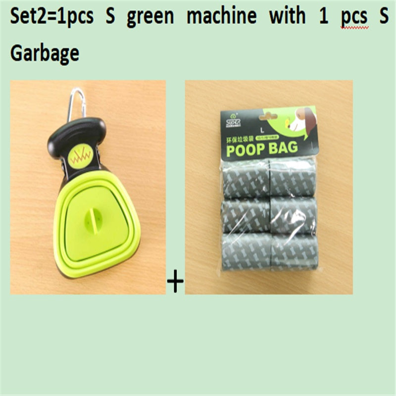 Travel Foldable Pooper Scooper With 1 Roll Compostable bags