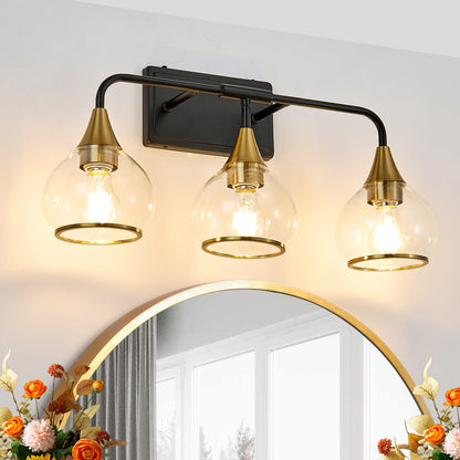 Black & Gold Vanity Wall Sconce