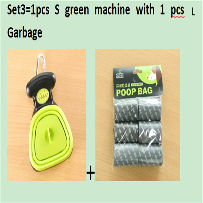 Travel Foldable Pooper Scooper With 1 Roll Compostable bags