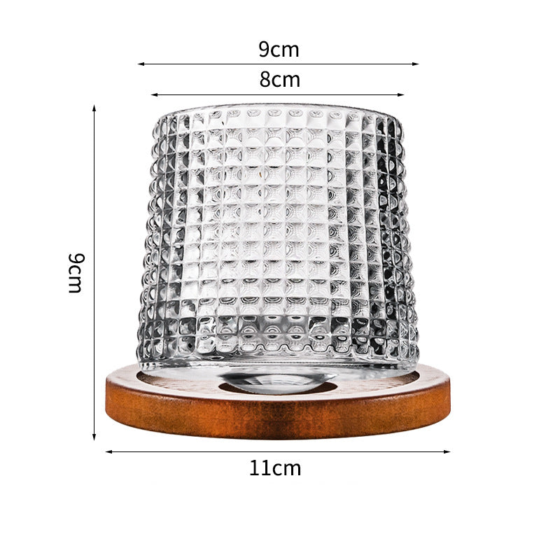 Hand drawn rotating whiskey glasses