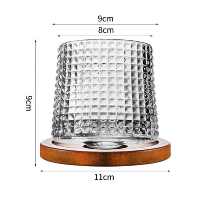 Hand drawn rotating whiskey glasses