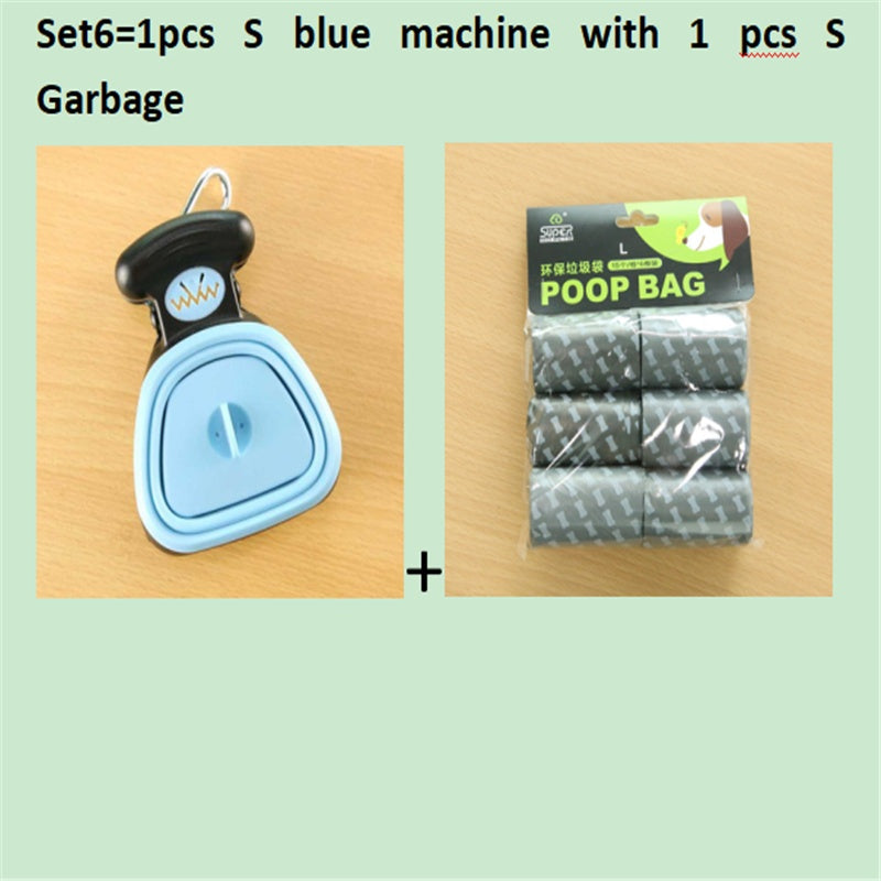 Travel Foldable Pooper Scooper With 1 Roll Compostable bags