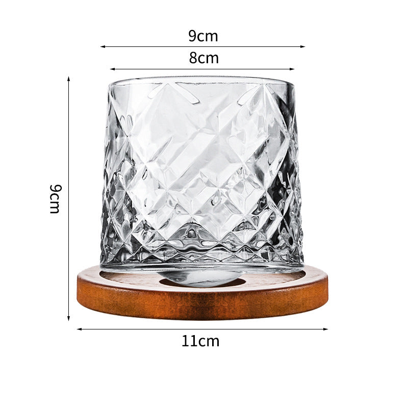 Hand drawn rotating whiskey glasses