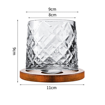 Hand drawn rotating whiskey glasses