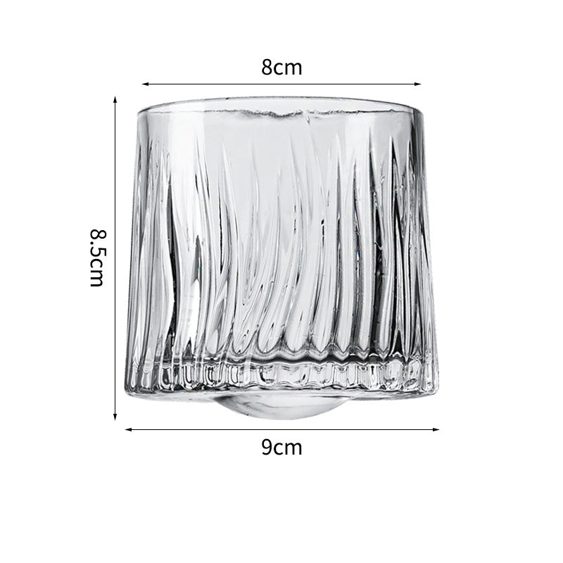 Hand drawn rotating whiskey glasses