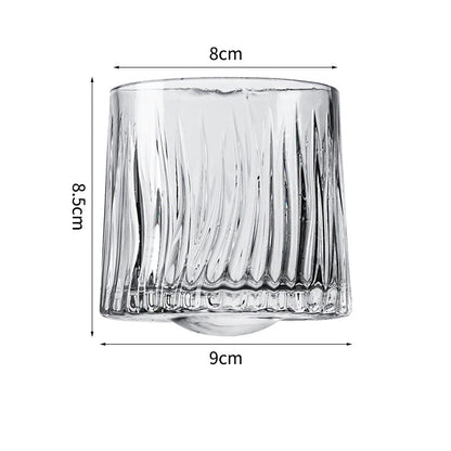 Hand drawn rotating whiskey glasses
