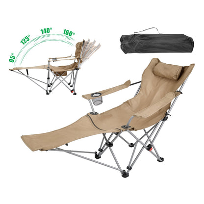 Reclining Camping Chair with Footrest