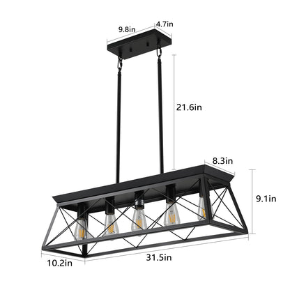 5-light Farmhouse Pendant Light