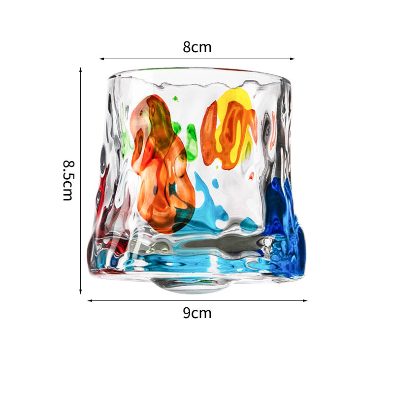 Hand drawn rotating whiskey glasses