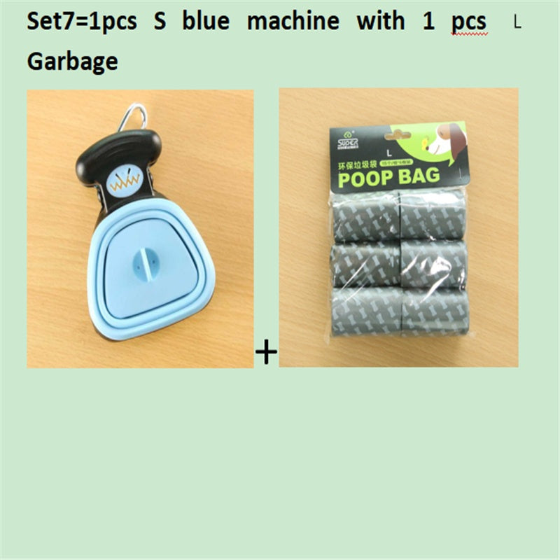 Travel Foldable Pooper Scooper With 1 Roll Compostable bags