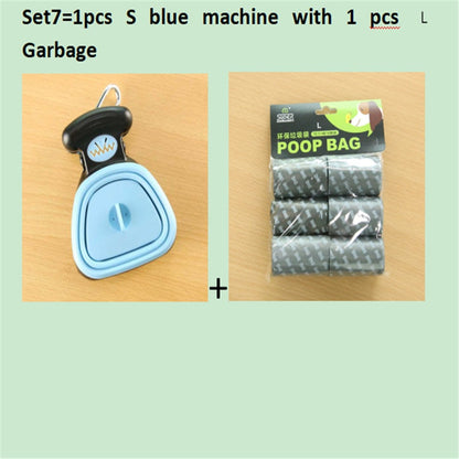 Travel Foldable Pooper Scooper With 1 Roll Compostable bags