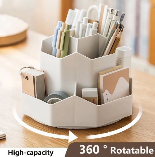 Large capacity rotatable pen holder