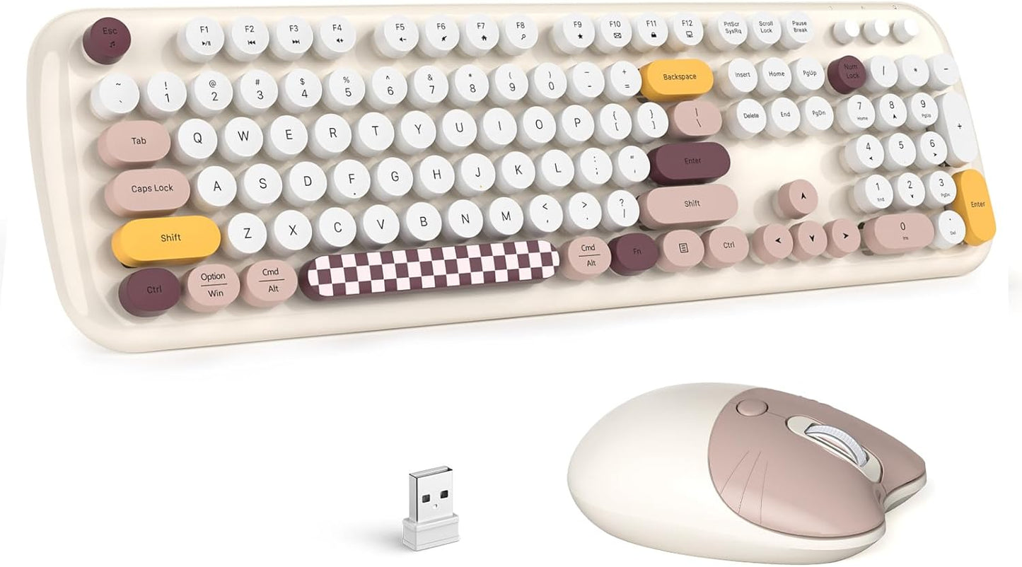 Wireless Keyboard & Mouse Combo - Silent Click